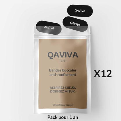 Bandes buccales anti-ronflement - Qaviva®